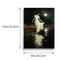 Moonlit Woman Canvas Wall Decor - Premium Pine Frame, Mortise - Tenon Joint & Non - Toxic Water - Based Ink | 8x10 Inches